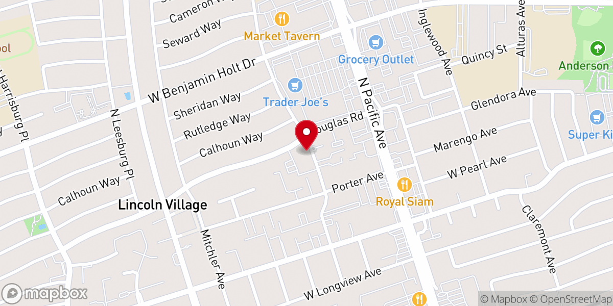 Map showing location of Lincoln Presbyterian Church
