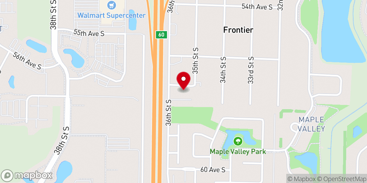 Map showing location of Lighthouse Baptist Church