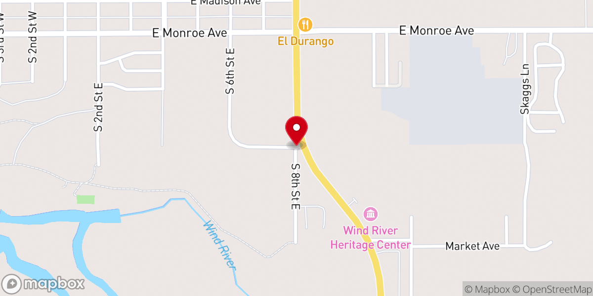 Map showing location of United Presbyterian Church