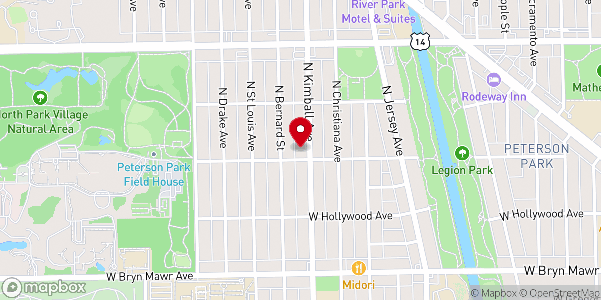 Map showing location of Congregation Shaare Tikva B'nai Zion