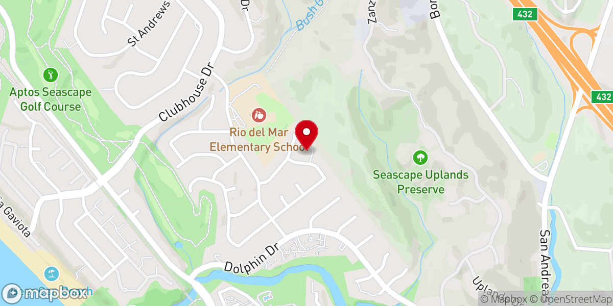 Map showing location of Aptos Community United Methodist