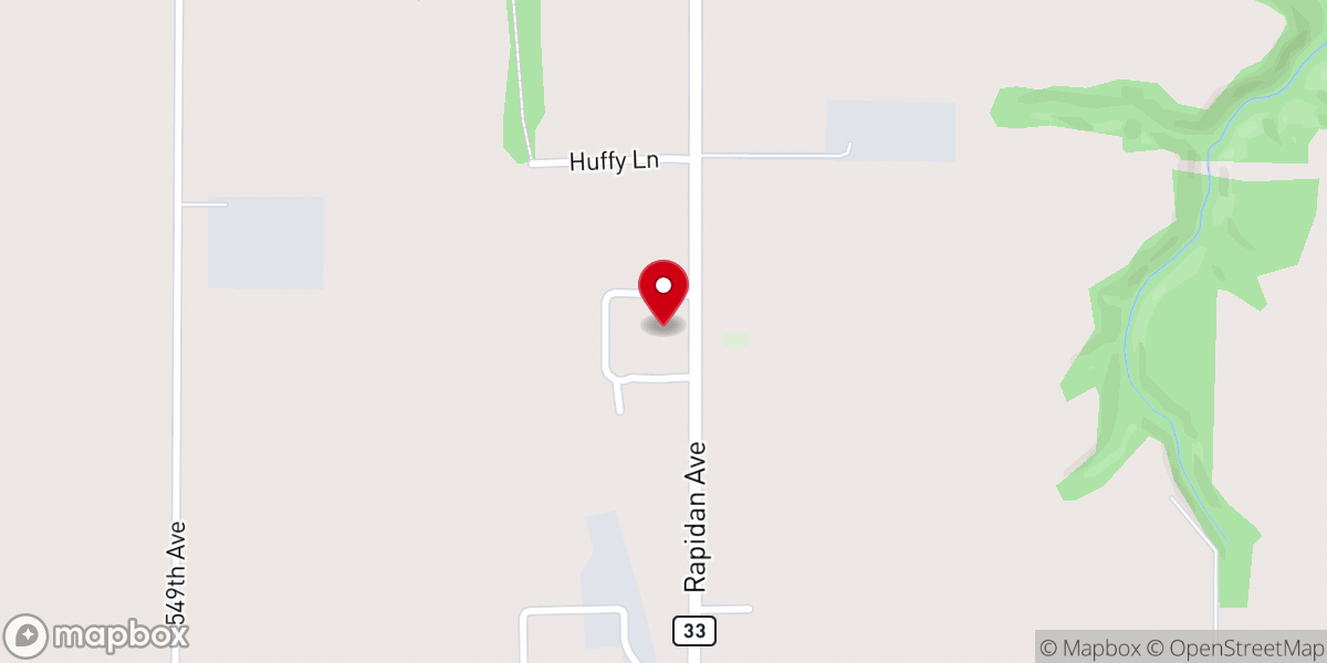 Map showing location of Calvary Lutheran Church