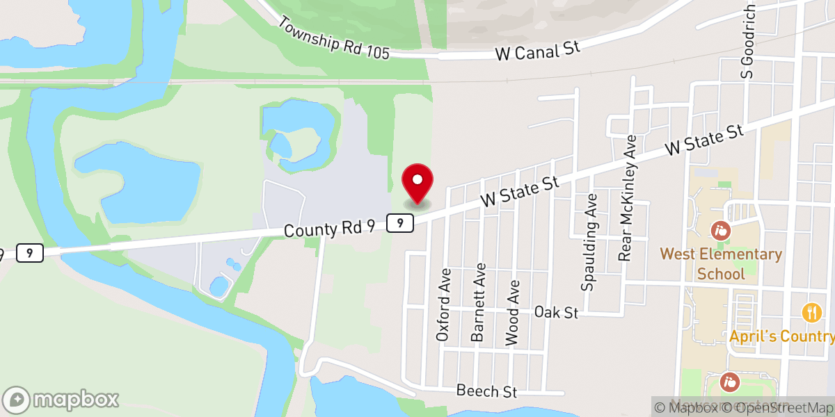 Map showing location of Corner Stone North Gospel Church