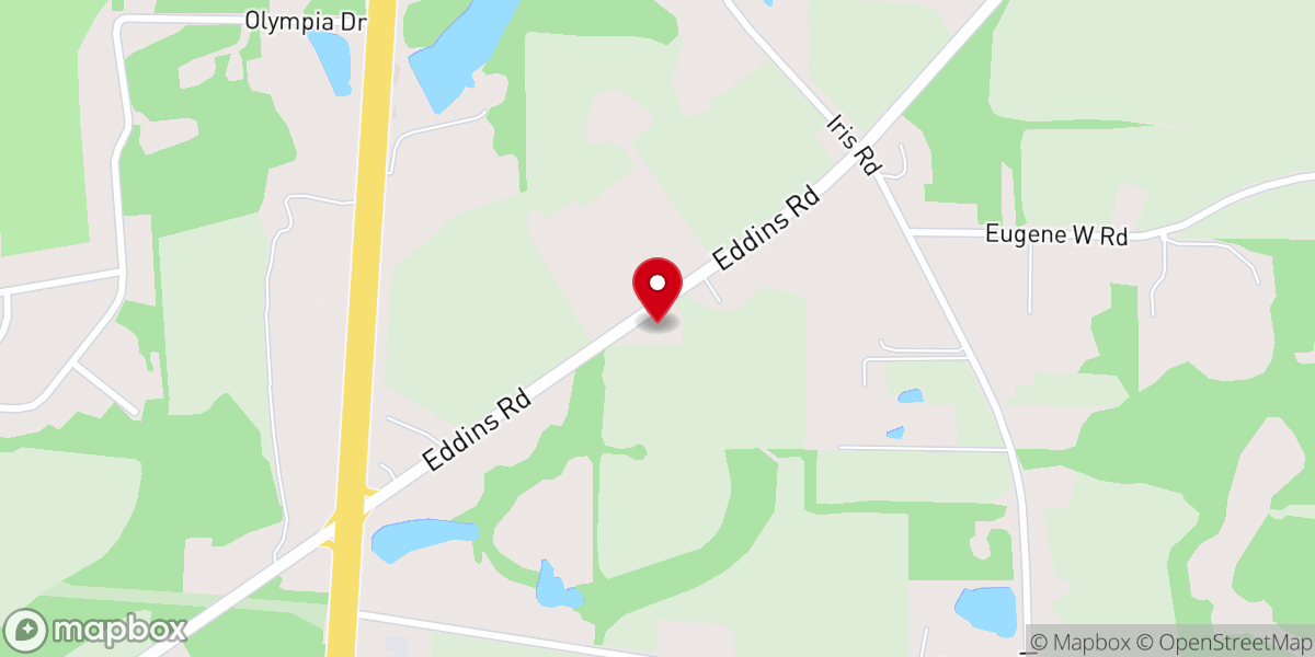 Map showing location of Eddins Road Pentecostal Church