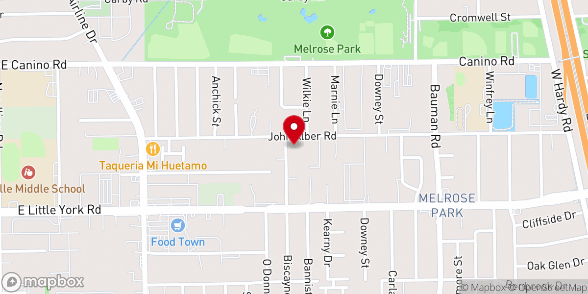 Map showing location of Houston Nations of Praise SDA Church
