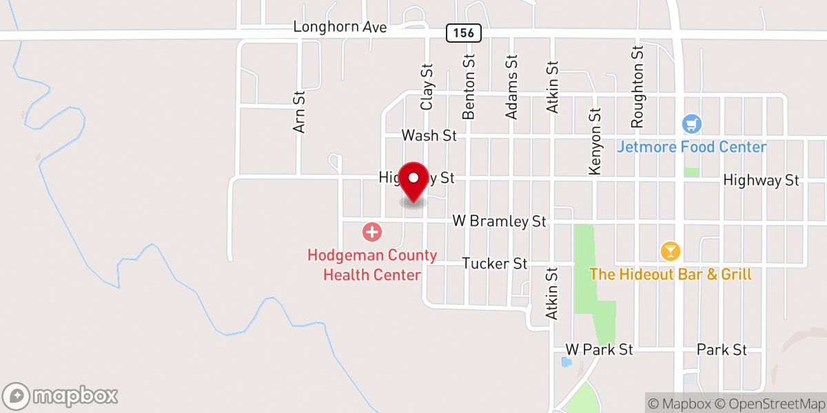 Map showing location of First Baptist Church