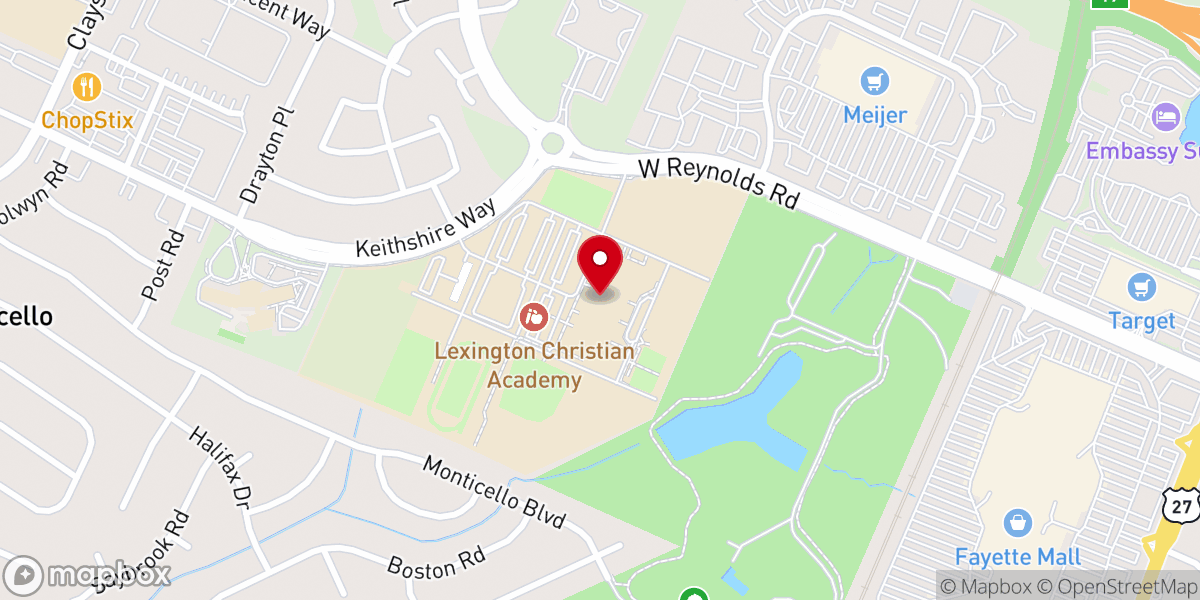Map showing location of Elevate Christian Church