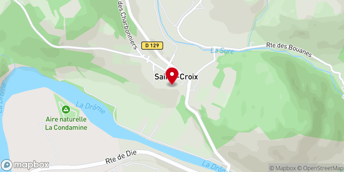 Map showing location of Centre d'Accueil International Ancien Monastère de Sainte-Croix