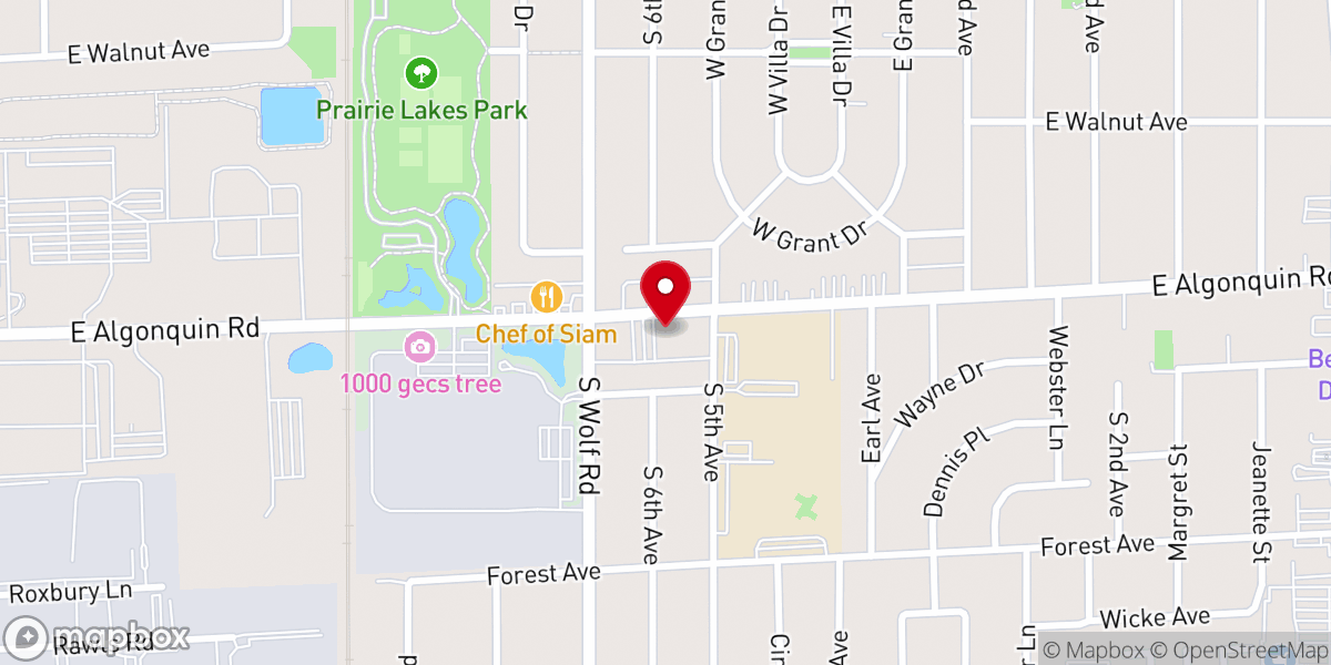 Map showing location of Trinity Lutheran Church