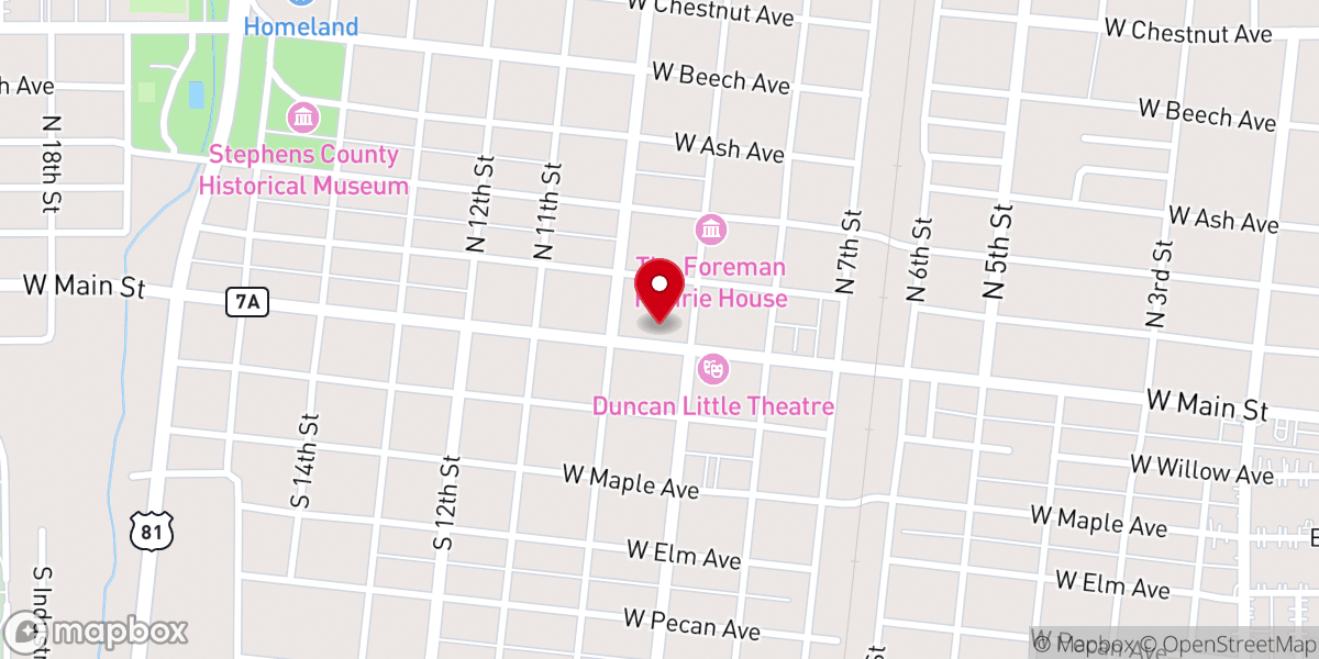 Map showing location of The Venue, Downtown