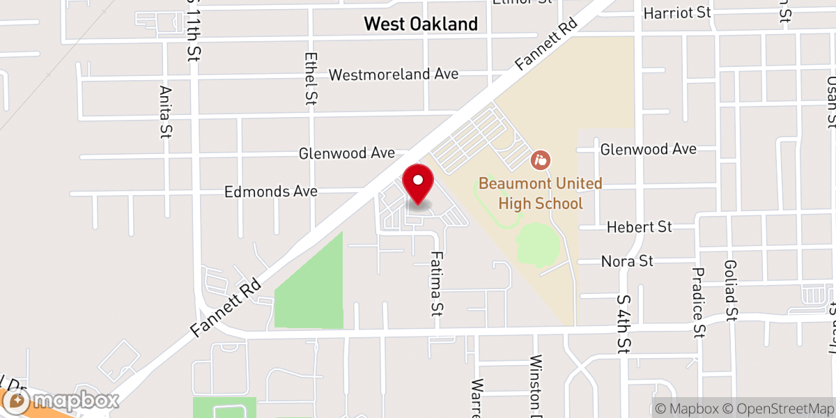 Map showing location of Cathedral of Faith Baptist Church