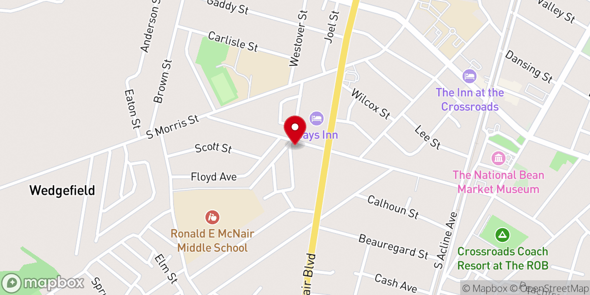 Map showing location of UMC Parsona Wesley Chapel