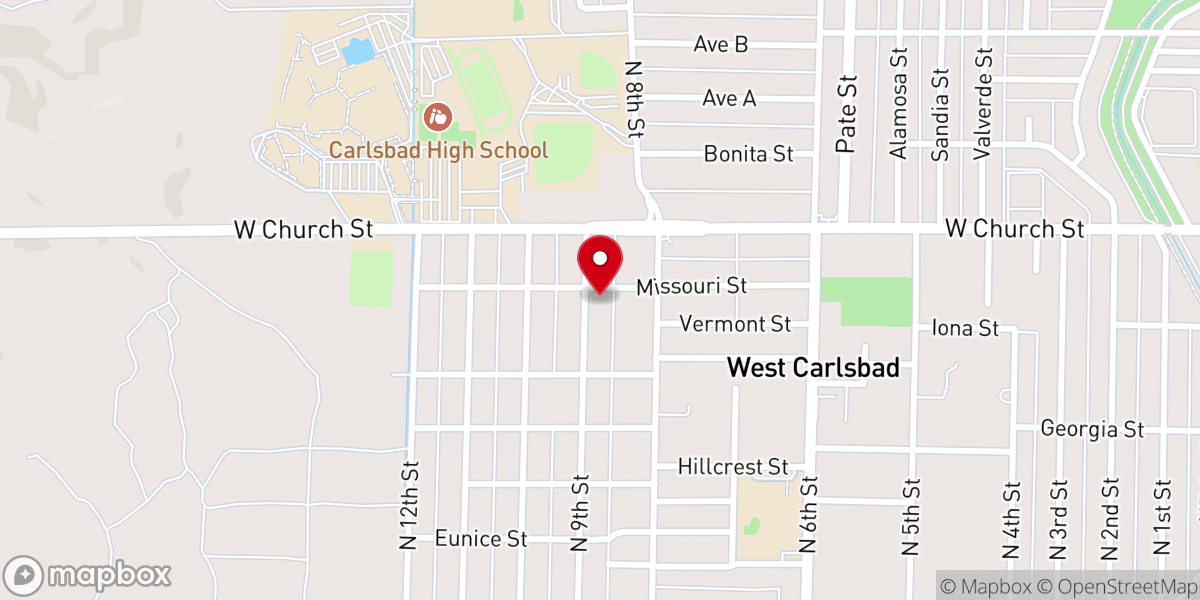 Map showing location of Church of God-Ninth & Missouri