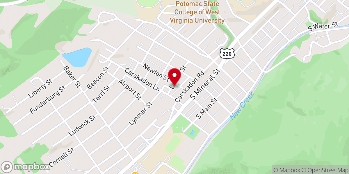 Map showing location of Emmanuel Pentecostal Holiness