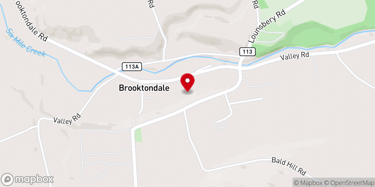 Map showing location of Caroline Valley Comm Church