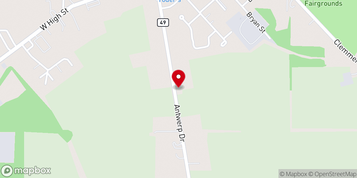 Map showing location of Living Waters Christian Fellowship
