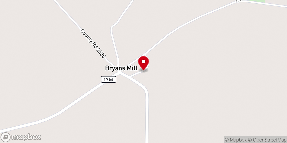 Map showing location of Pleasant Hill Baptist Church