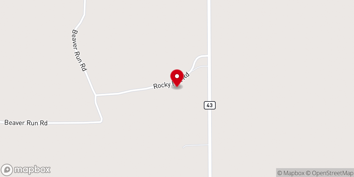 Map showing location of Rocky Hill AME Church