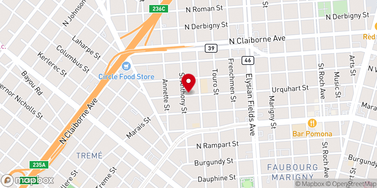 Map showing location of Morris Brown African Methodist Episcopal Church