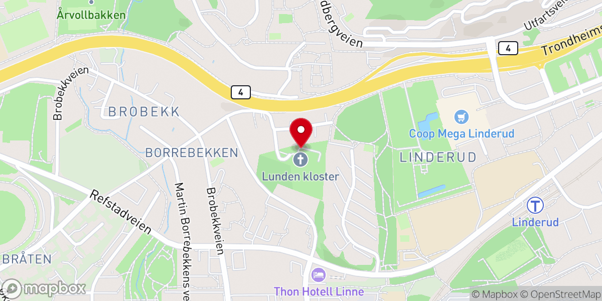 Map showing location of Lunden kloster