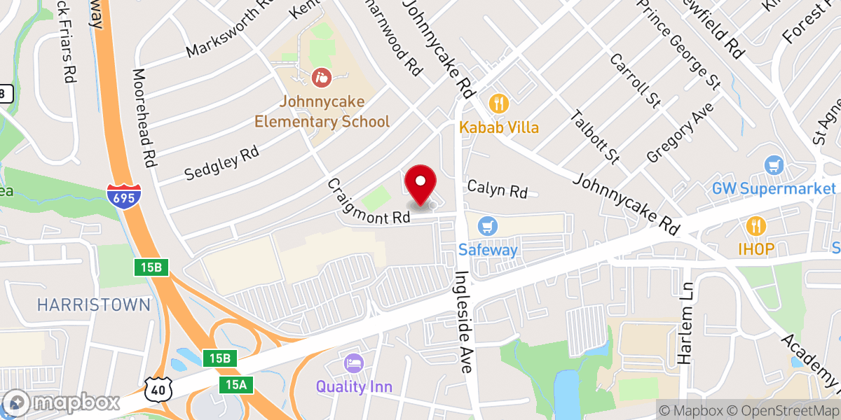 Map showing location of Emmanuel Lutheran Church