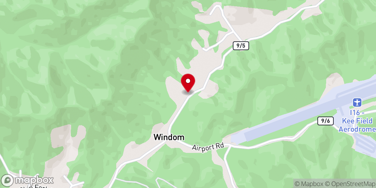 Map showing location of Cooper Memorial Baptist Church