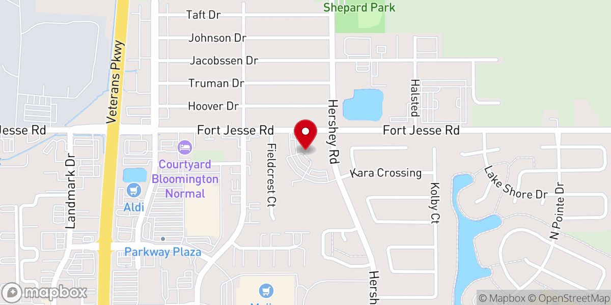 Map showing location of Christ Lutheran Church