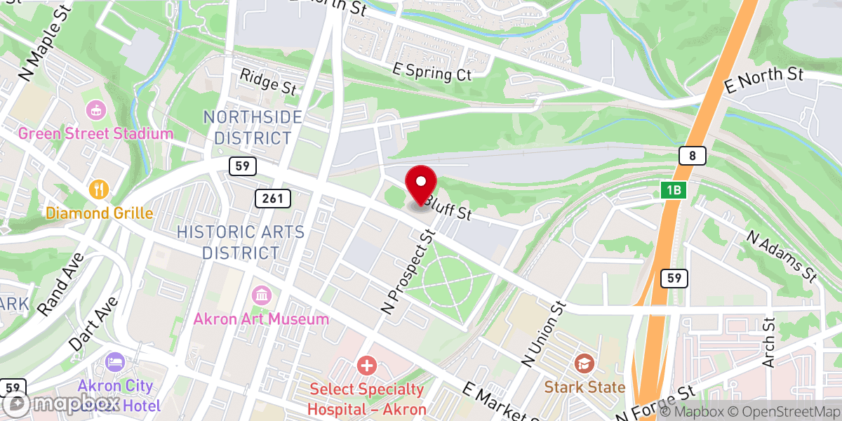 Map showing location of Wesley Temple African Methodist Episcopal Zion Church
