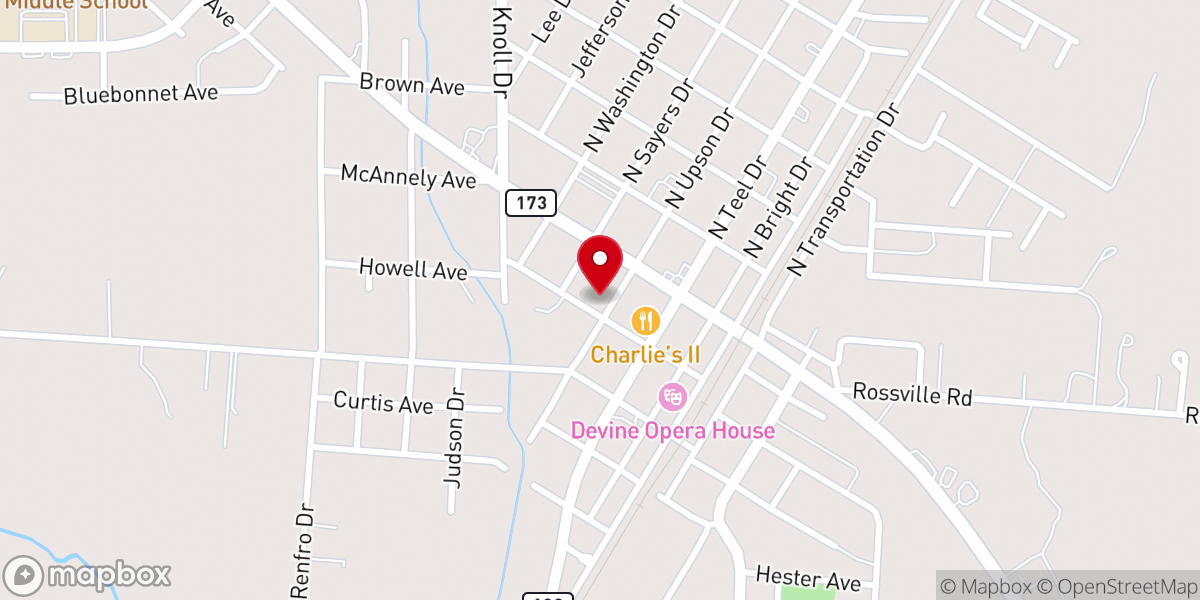 Map showing location of The Refuge Church of Devine