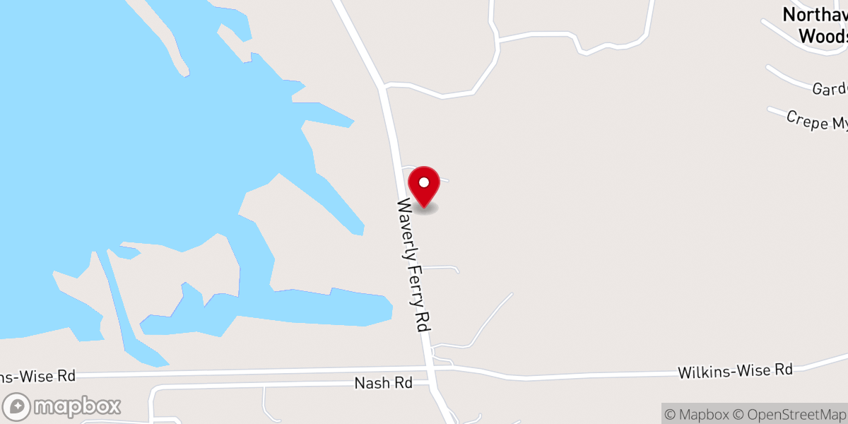 Map showing location of Frierson Church