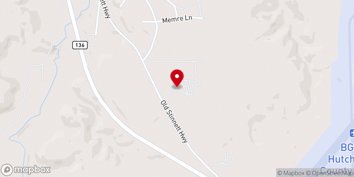 Map showing location of Riverview Baptist Church
