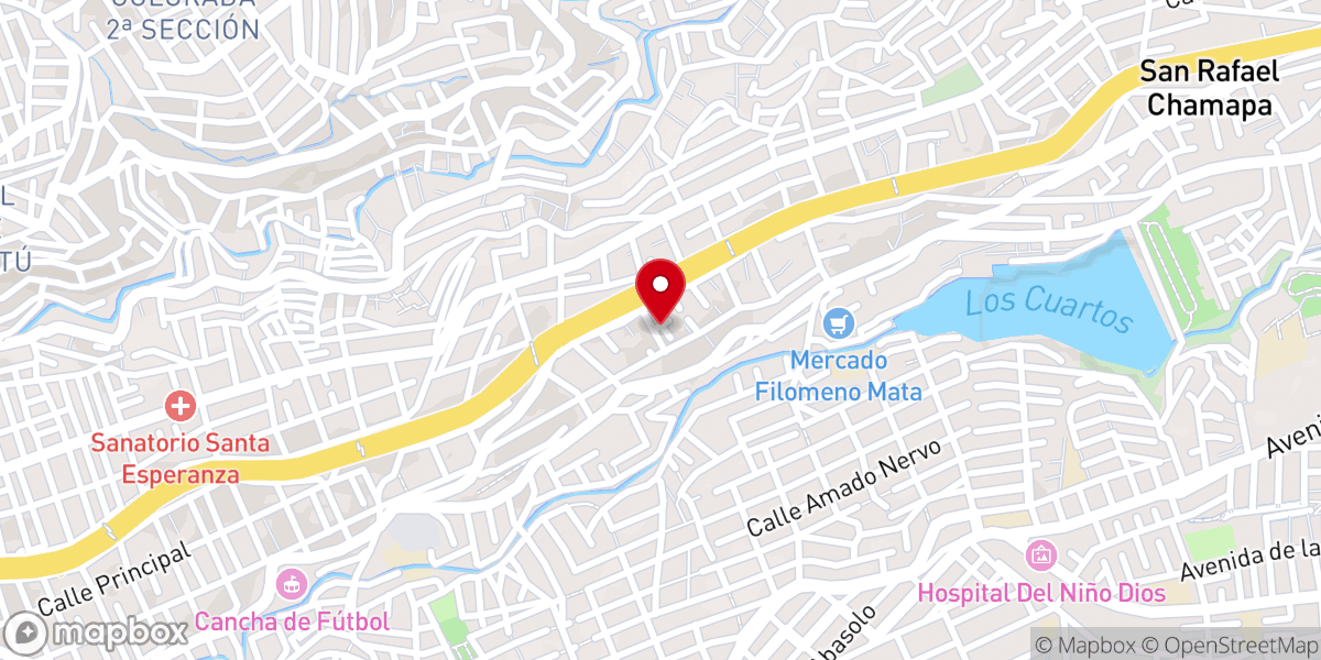 Map showing location of Iglesia Cristiana Bautista El Shaddai