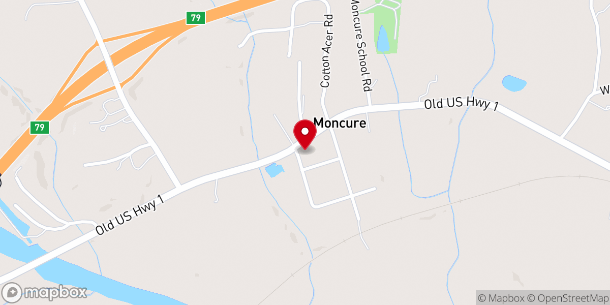 Map showing location of Mount Olive Missionary Baptist Church