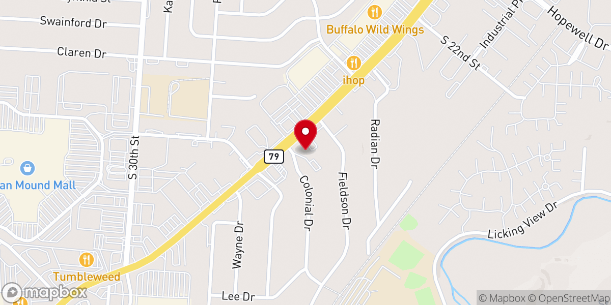Map showing location of Christ Evangelical Lutheran