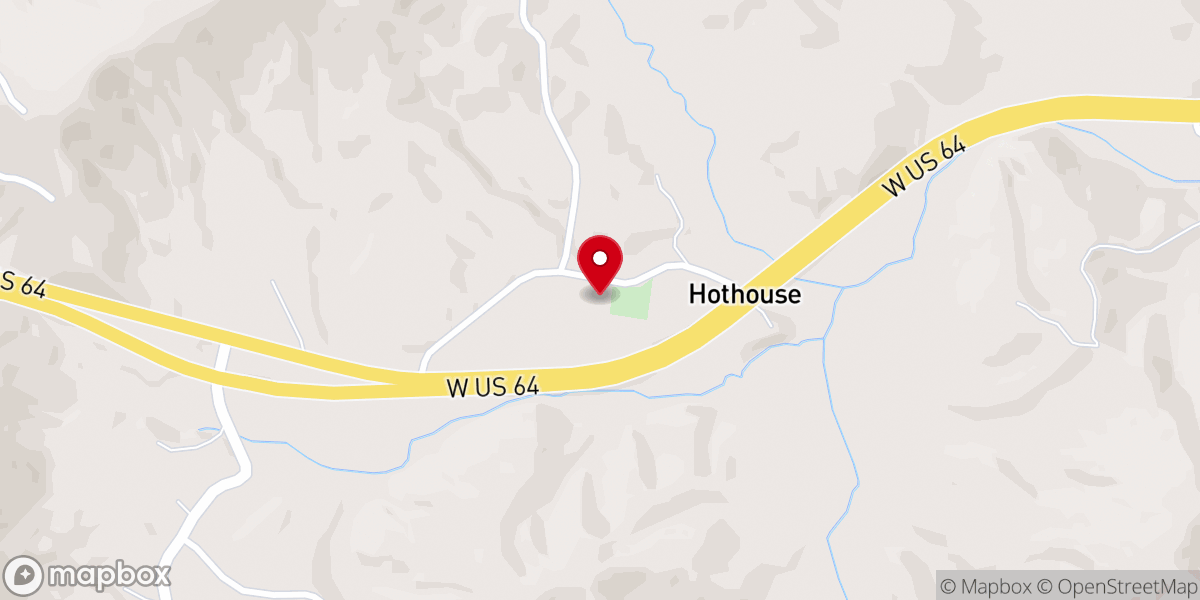 Map showing location of Hopewell Church