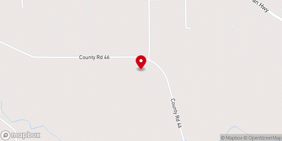 Map showing location of Spring Creek Baptist Church