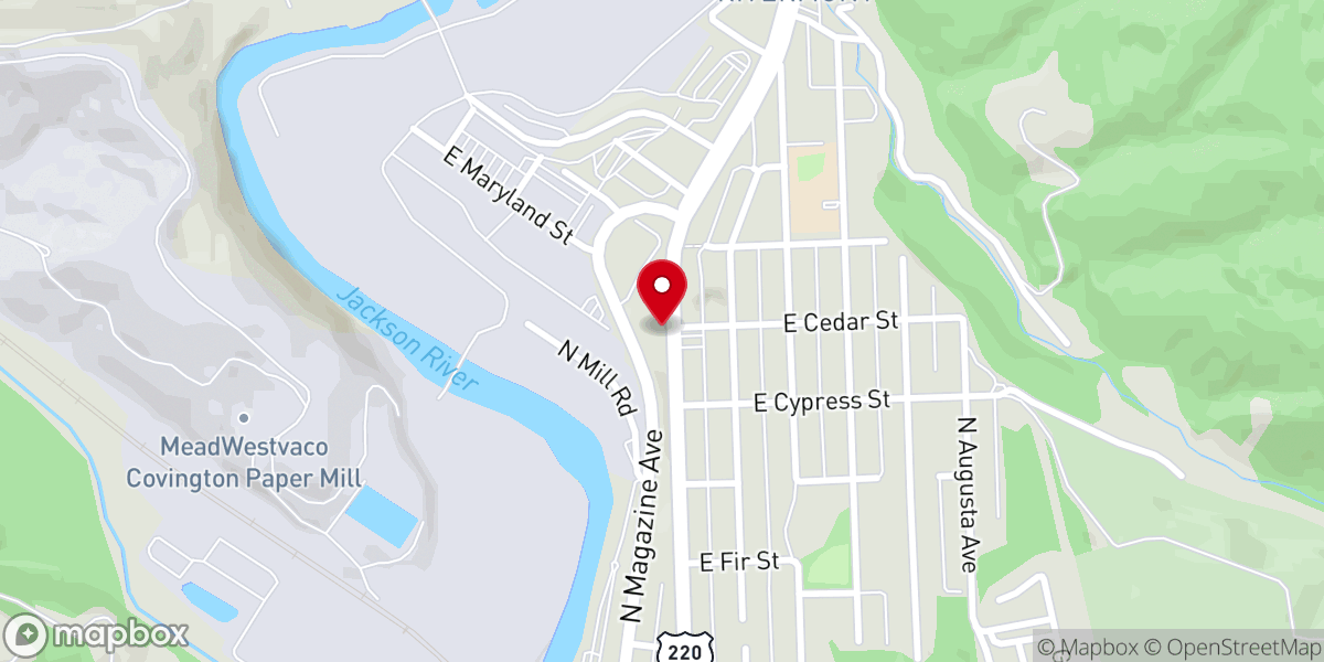 Map showing location of COPE Food Pantry - Food Distribution Center