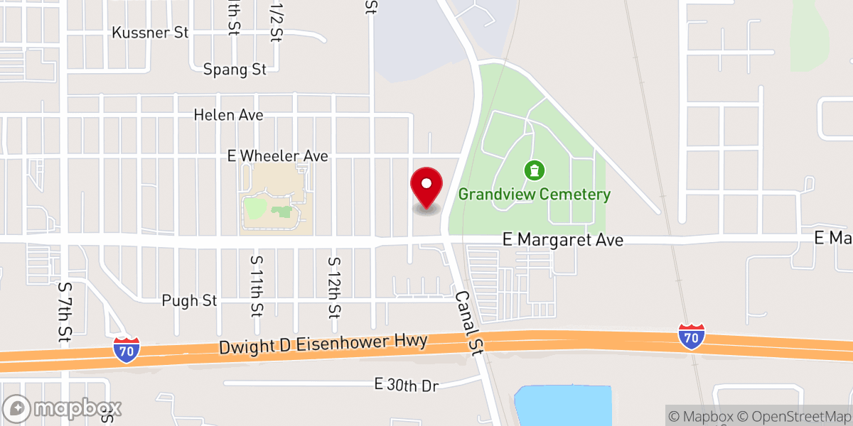 Map showing location of The Life Center