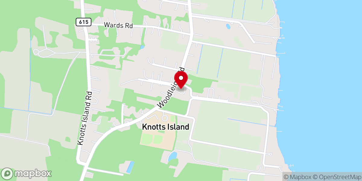 Map showing location of Knotts Island Baptist Church