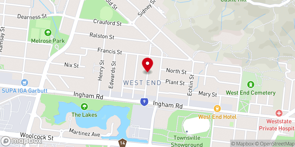 Map showing location of Saint Peter's Anglican Church