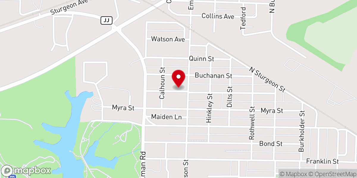 Map showing location of King James Baptist Church