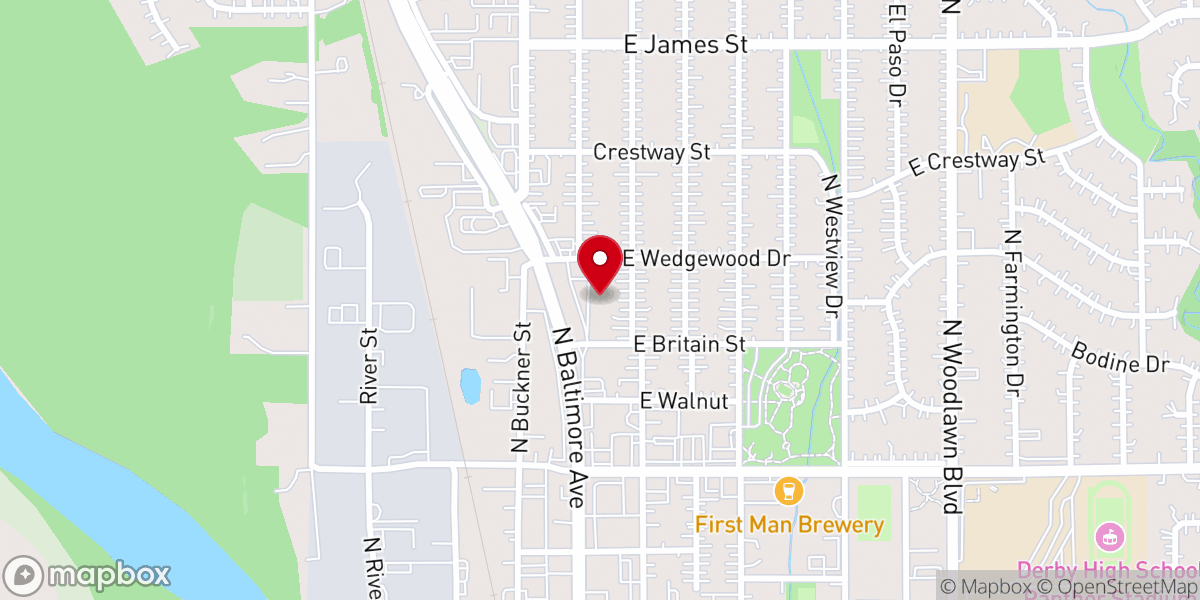 Map showing location of Spring Creek Bible Fellowship