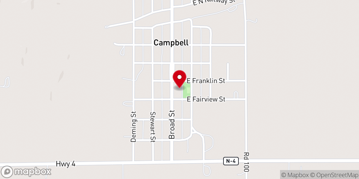 Map showing location of Westminster United Presbyterian Church