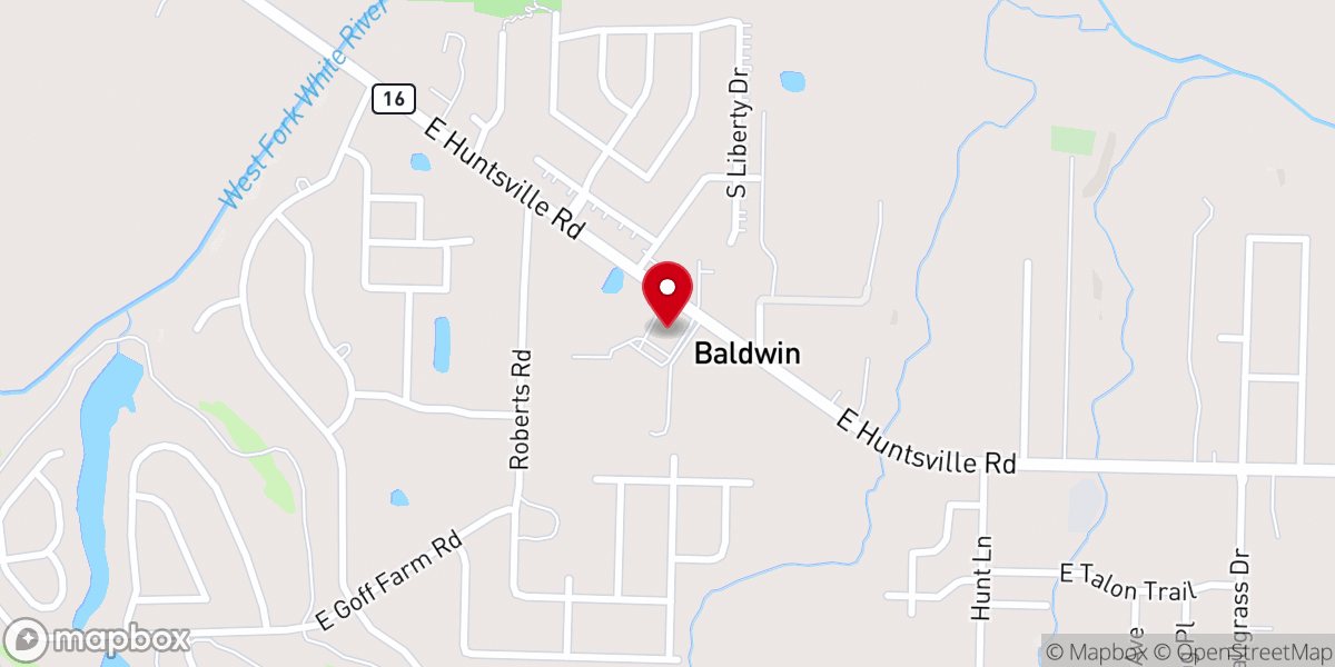 Map showing location of Cornerstone Church of Christ