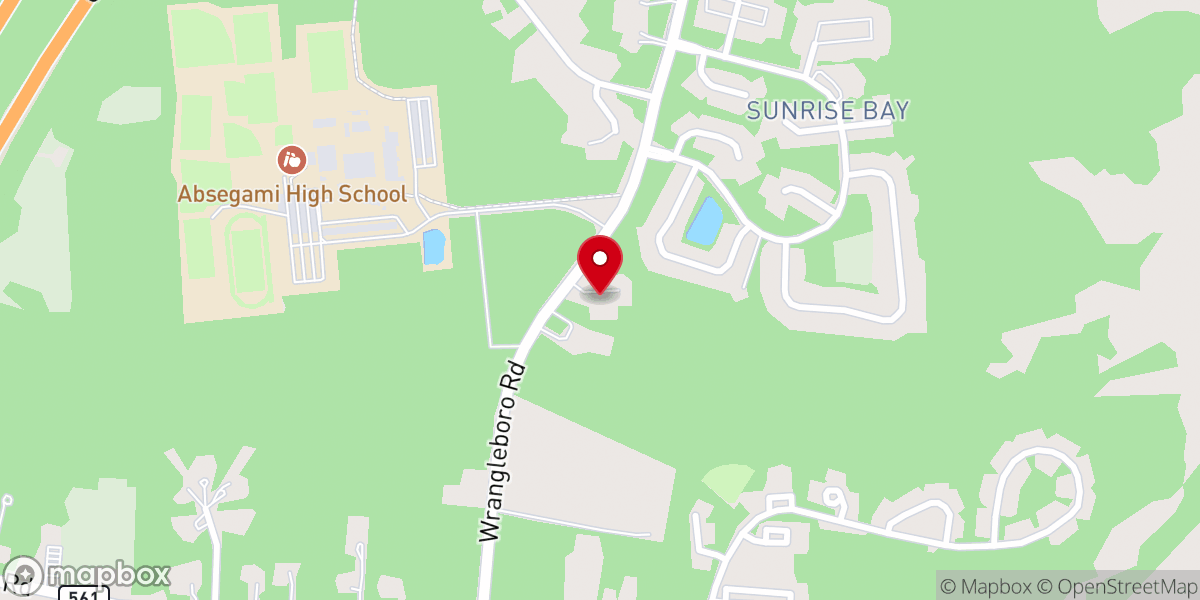 Map showing location of Jersey Shore Baptist Church