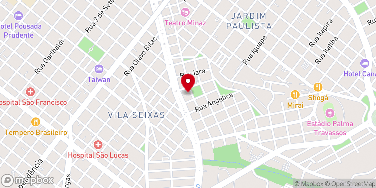 Map showing location of Comunidade Nossa Senhora de Lourdes