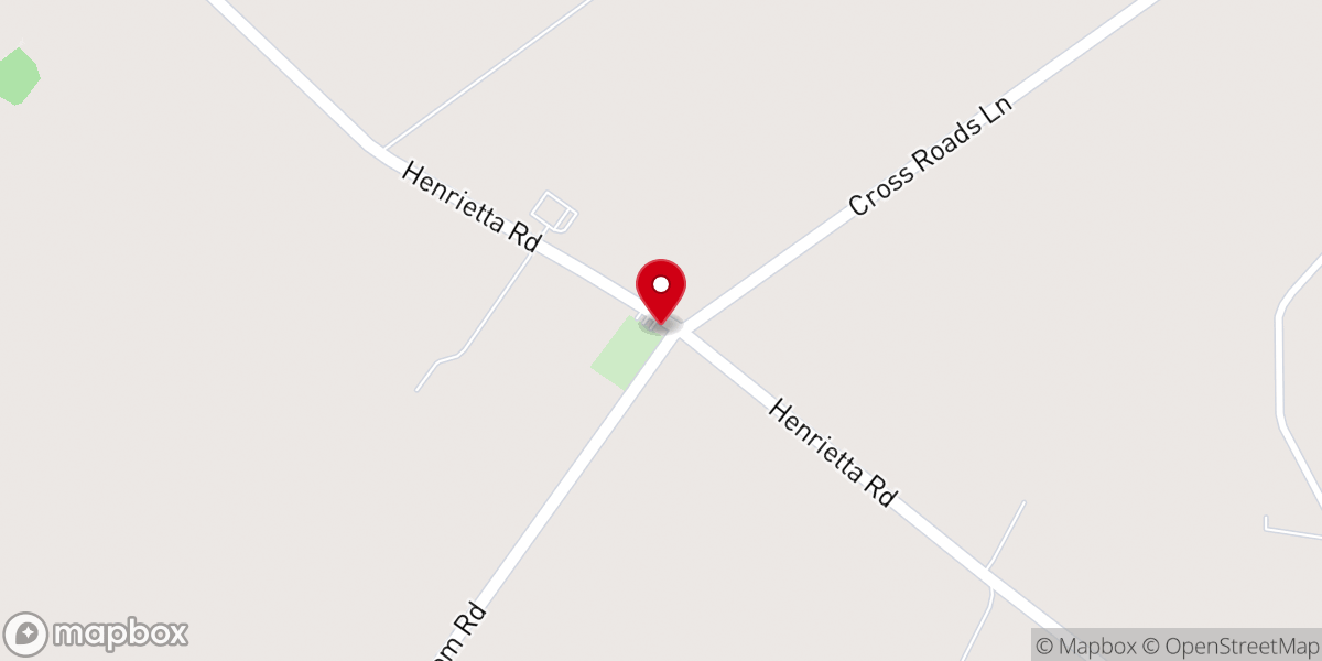 Map showing location of Diehls Crossroads Church