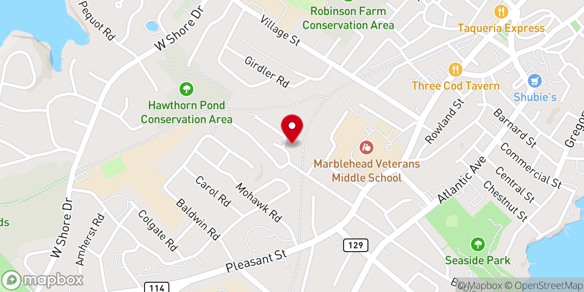 Map showing location of Temple Emanu-el