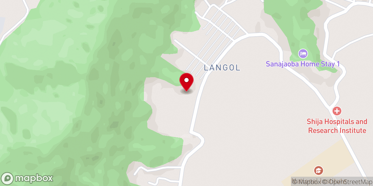 Map showing location of Langol Christian Church