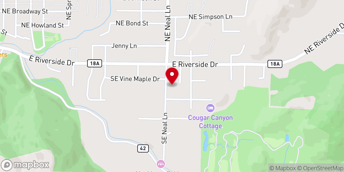 Map showing location of Antioch Missionary Baptist Church